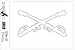 INDIGOS UG Sticker/Decal - JDM - Die cut - US Army Cavalry Crossed Sabers Decal Window Sticker - white - 149mm x78mm