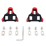 VINQLIQ 6 Degree Bike Bicycle Cycling Self-locking Plate Pedal Cleat Set Delta SPD-SL Float Compatible Lightweight Durable with Screws, Gaskets and Screwdriver for Road Bike SPD Shoes and Pedal