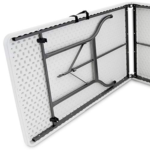 SONLEX XXL Partytisch Klapptisch 240 x 70 cm weiß Gartentisch Catering Esstisch wetterfest bis 150 kg für 10 Personen klappbar stabil – Bild 4