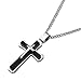 blackbox Jewelry Cross Necklace for Men & Women with Large Pendant and 24 Inch Curb Chain