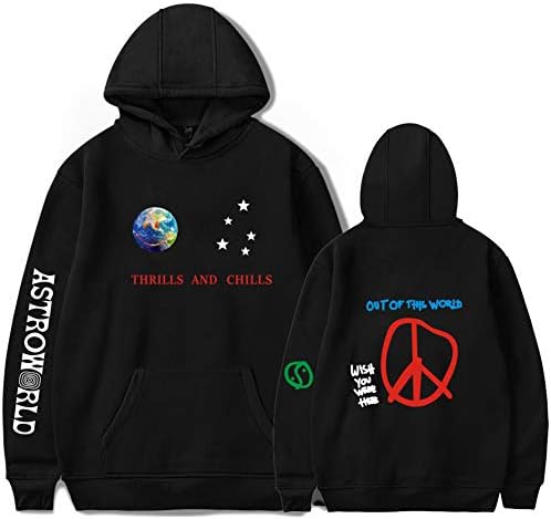 Men's Trendy Astroworld Hoodie Warm Hip Hop Rapper Travis Scotts Casual Jumper Long Sleeve