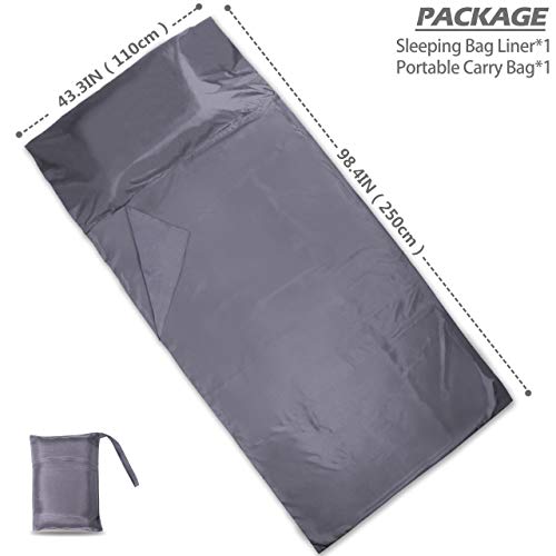 DIMPLES EXCEL 100% Silk Sleeping Bag Liner Travel Sheet Lightweight Portable for Single