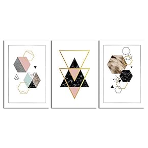 3 Piece Canvas Wall Art-Modern Nordic Style-Canvas Prints Home Artwork Decoration for Living Room,Bedroom - 16"x24" x 3 Panels