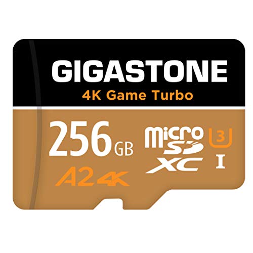 [5-Yrs Free Data Recovery] Gigastone 256GB Micro SD Card, 4K Game Turbo, MicroSDXC Memory Card for Nintendo-Switch, GoPro, Action Camera, DJI, UHD Video, R/W up to 100/60MB/s, UHS-I U3 A2 V30 C10