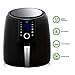 Simple Living Products XL Digital Air Fryer, 7 Custom Presets, 2 Hour Keep Warm and Memory Control Function, Airfryer Recipe Cookbook, Black High Gloss Finish with 5.8 Quart Capacity, 1800 Watts