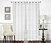 Utopia Bedding Sheer Curtains Grommet Top Voile Window Treatment 2 Panel Set - Luxurious Semi Transparent Drapes for Living Room and Bedroom (54 x 84 inches, White)