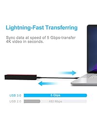 K & ZZ 8 Port Transferencia de Datos USB 3.0 Hub, incluyendo 6 puertos USB HUB + 2USB Smart Puertos de Carga con 12 V 3 A adaptador de alimentación, Gris