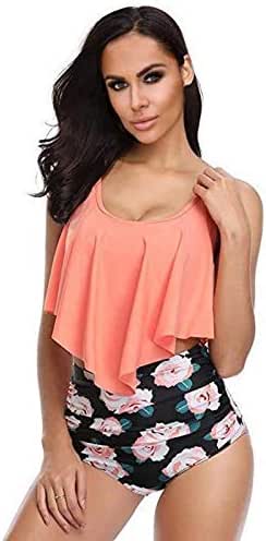 Traje de baño Dividido Traje de baño Bikini impresión Sexy Cintura Alta