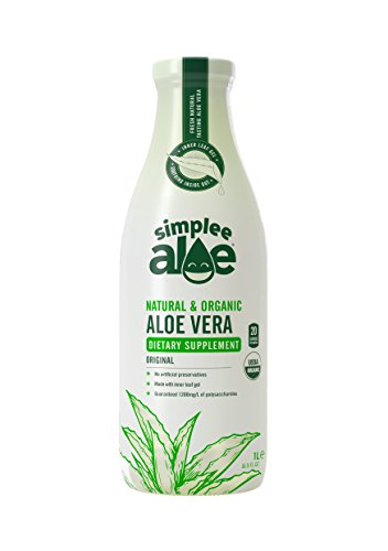Simplee Aloe - The #1 Natural & Organic Cold Pressed Aloe Vera Juice 1 Litre (Plain)