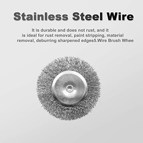 22pcs Wire Wheel Brush Set, Die Grinder Wire Brush for Drill, 1/4