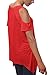 Urban CoCo Women's Vogue Shoulder Off Wide Hem Design Top Shirt - X-Large - Red