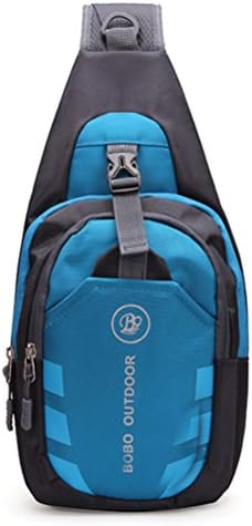 Qflmy Shoulder Backpack, Casual Cross Body Bag Outdoor Sling Bag Chest Pack with Adjustable Shoulder Strap for Cycling Hiking Camping Travel and Men Women (blue)