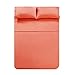 Honeymoon 1800 Brushed Microfiber Embroidered Bed Sheet Set, Ultra Soft, Twin - Coral