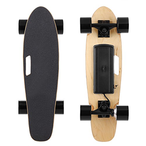 Moroly 25.4'' E-skateboard, 7 Layer Maple Wood Deck, 350W Motorized Longboard with Wireless Remote Control (US STOCK)