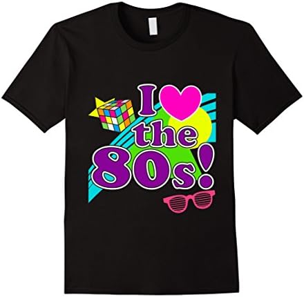 Men's I Love The 80s Eighties Shirt 3XL Black