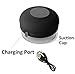 Waterproof Bluetooth Shower Speaker, Lonchan Water Resistant Handsfree Portable Wireless Shower Speaker ,Build-in Microphone, Solid Suction Cup, 6 hrs Play Time,Black