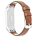 Aresh Compatible with Samsung Galaxy Fit Bands,Soft Leather Strap Replacement Wristband for Samsung Galaxy Fit SM-R370 Fitness Smartwatch (Brown)