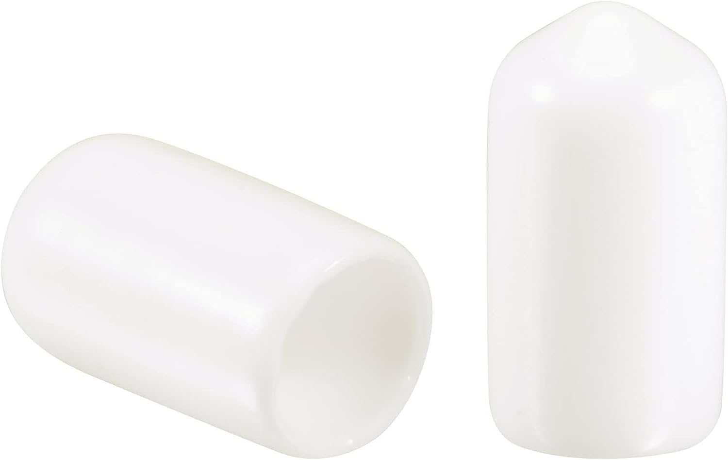 MACHSWON 8mm Rubber End Caps Vinyl Round End Cap Cover End Safety Cover,White,100pcs