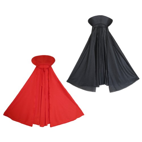SeasonsTrading Child Black Vampire Cape with Collar ~ Halloween Kids Black Cape