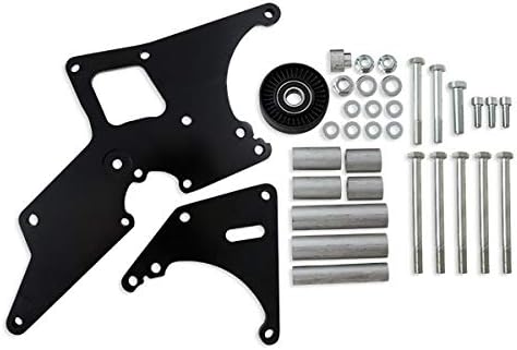 TSP Black Aluminum LS Alternator & Power Steering Pump Bracket 81203BK