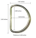 2 Inch Heavyduty D-Rings. Welded (10 Pieces, Nickle)