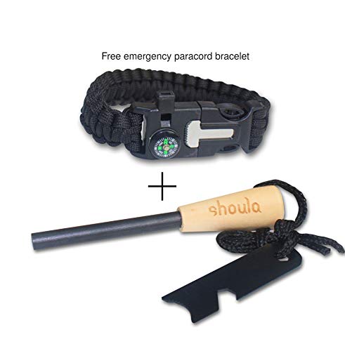 Shoula Waterproof Flint Fire Starter for Survival | Start a fire in a Split-Second | Emergency Fire Starter | Brave The Outdoors with fire at Your fingertips