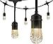 Enbrighten Classic Warm White String Lights, 24ft Black Cord, 12 Shatterproof Acrylic Bulbs, Weatherproof, Outdoor String Lights, 31662