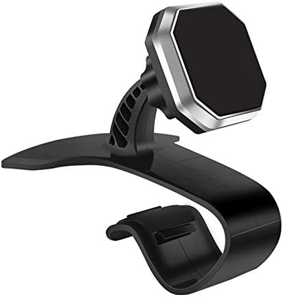 Zesion Universal Magnetic Car Mount Holder, HUD Simulating Design Adjustable Dashboard Phone Mount for Safe Driving for Cell Phones (Color : Silver)