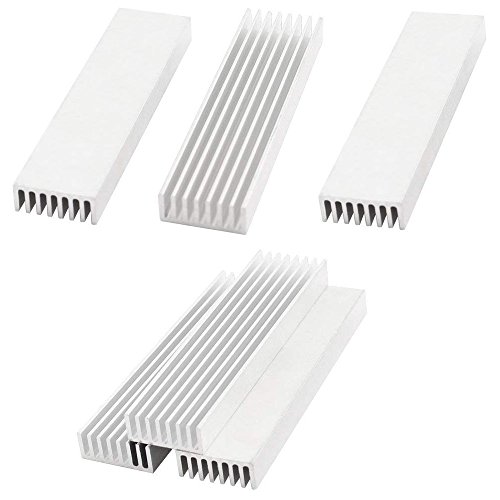 BestTong 6PCS Aluminium Heatsink Heat Sink Module Cooler Fin for High Power Amplifier Transistor Radiator Semiconductor Devices 100mmx25mmx10mm