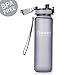 Gonex Sports Tritan Water Bottle 18oz 600ml, Flip Top Lid, Opens with 1-Click, Eco Friendly BPA-Free Plastic for Gym, Yoga, Running, Outdoors, Cycling, and Camping