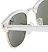 Ray-Ban RB3507 Clubmaster Aluminum Square Sunglasses, Brushed Silver/Gold/Grey Mirror, 51 mm