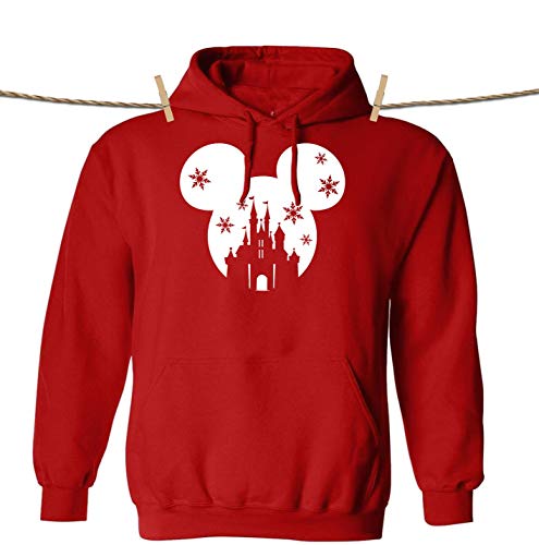 Natural Disney Christmas Castle Snowflakes Family Hoodies Xmas