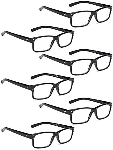 READING GLASSES 6 Pack Spring Hinge Comfort Readers Plastic Includes Sun Readers