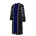 lescapsgown Deluxe Doctoral Graduation Gown-Royal Blue Trim Gold Piping(Royal Blue Size 51)