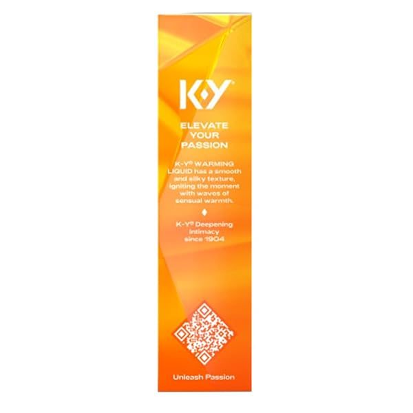 K-Y WARMING LUBE FOR SEX, SENSORIAL PERSONAL LUBRICANT LIQUID, NEW IMPROVED FORMULA COMPATIBLE WITH CONDOMS, 2.4 FL OZ