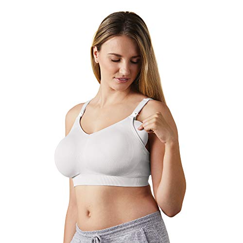BRAVADO! DESIGNS Women's Body Silk Seamless Nursing Bra and Maternity Bra, White, Large - Thumbnail 3