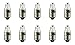 #222 Lamp Bulb Flashlight/Toy 2.25V, 0.25A, 0.56 Watt, E10-Base, Lens-Tip Glass, Lightbulb, Pack of 10