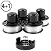 X Home Durable ST4000/ST4500 Spools and Cap Combo Set, RS-136 Compatible with Black and Decker Weed Eater, Easy to Install, (4 x Spool + 1 x Cap)