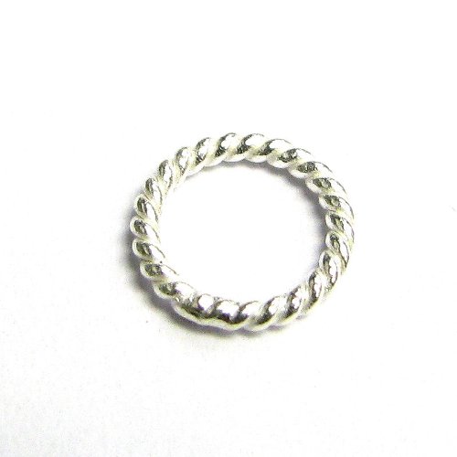 20 pcs .925 Sterling Silver 6mm Round Closed / Soldered Twist Jump Rings / 19 Gauge / 0.9mm Wire / Connector / Findings / Bright Silver