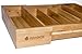 Expandable Bamboo Wood Cutlery Tray Drawer Utensil Organizer for silverware and cooking utensils with 7 sections - 2 Adjustable parts to fit comfortable in kitchen drawers by Arange