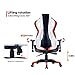 HEALGEN Back Massage Gaming Chair with Footrest,PC Computer Video Game Racing Gamer Chair High Back Reclining Executive Ergonomic Desk Office Chair with Headrest Lumbar Support Cushion (Orange)