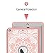 iPad case 9.7 2017 and 2018,PIXIU Heavy Duty Shockproof Full Body 3 Layer Defender Rubber Protective case Cover for iPad 5th Generation A1822 A1823 andiPad 6th A1893 A1954 FlowerRose Gold
