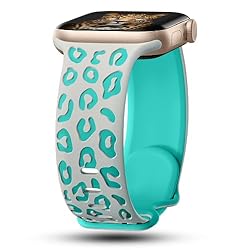 CreateGreat Sport Leopard Engraved Bands Compatible