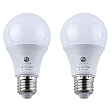 LED Sensor Bulbs ,TOPCHANCES 2Pcs 7W E27 Dusk to Dawn Smart LED Light Bulb Energy Save Automatic Sensor Ball Lamps (3000K-Warm White)