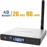 4K Android 6.0 TV Box SMALLRT X3 Amlogic S905X Quad Core 2GB 8GB 4.0 Bluetooth with LED Display WIFI Signal Enhancement Antenna