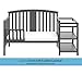 Storkcraft Greyson 4-in-1 Convertible Crib and Changer Gray, Fixed Side Crib, Solid Pine and Wood Product Construction, Converts to Toddler Bed Day Bed or Full Bed (Mattress Not Included)