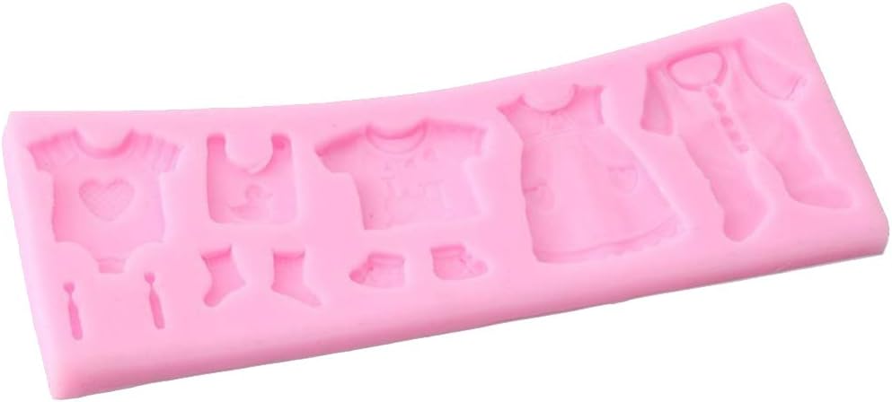 PRENKIN 3D Baby Clothes DIY Silicone Mould Fondant Kitchen Cake Decorating Mold Chocolate Baking Tools