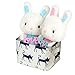 Small Foldable Storage Basket Canvas Fabric Waterproof Organizer Collapsible and Convenient for Nursery Babies Room 100% Cotton with Handle (Cat)