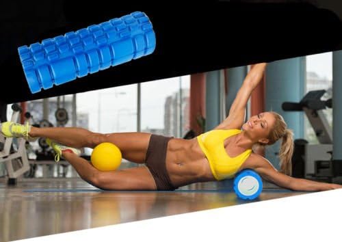 Gym Exercise Fitness Floating Point Foam Yoga Foam Roller Physio Massage Pilates #Blue