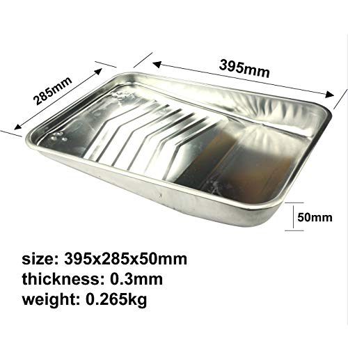 KingOrigin 9 inch Metal Paint Tray 3Pack,Paint Tray for Paint Roller